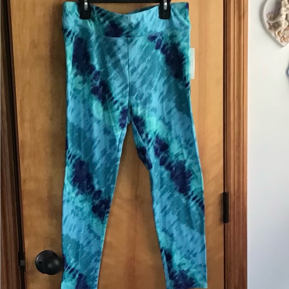 Blue Tie-Dye Leggings